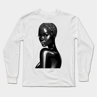 Black Woman Afrocentric Long Sleeve T-Shirt